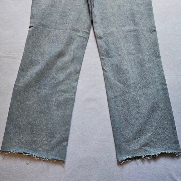 RVCA Denim Light Wash Relaxed Fit Distressed Ripped Mid Rise Baggy Jeans 28 - Picture 15 of 16